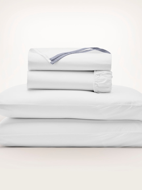 Boll & Branch Other - Boll And Branch Percale Hemmed Sheet Set, King/Cal King - White/Bay
